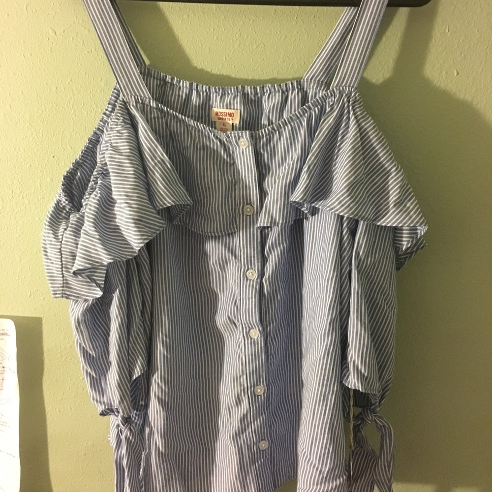 Button Up Open Shoulder Top from Mossimo